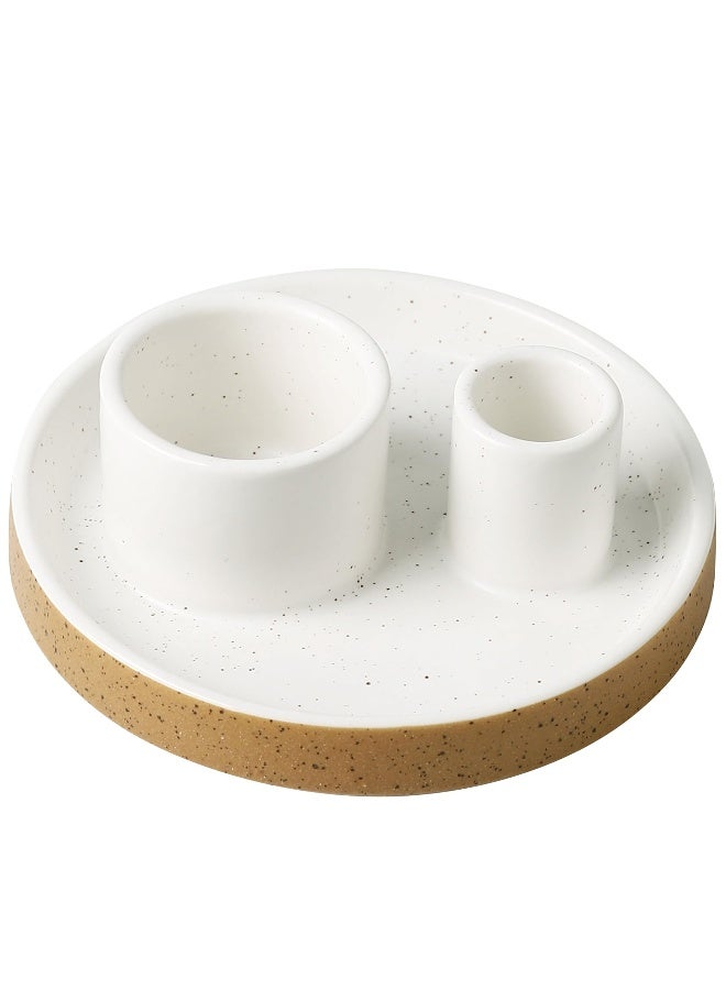 HOCUROAY Ceramic Smudge Tray, 2 in 1 Smudging Bowl, Sage Holder, Palo Santo Holder, Incense Holder for Sage and palo Santo, Ideal for Smudging Meditation Yoga Room, Simple, Sturdy, Terracotta - Image 4